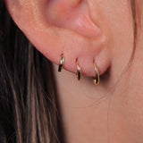 14K Gold Huggies