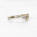 Scattered Chevron Band in Yellow Gold