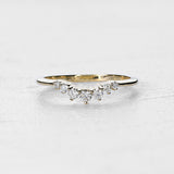 Crescent Diamond Band in Yellow Gold
