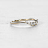 Crescent Diamond Band in Yellow Gold
