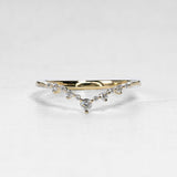 Dainty Chevron Band in Yellow Gold