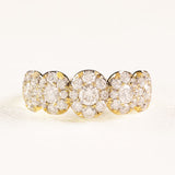 Oval Diamond Cluster Band