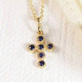 Sapphire Necklace Cross Necklace