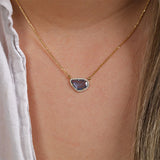 Sapphire Slice Necklace - One of A Kind