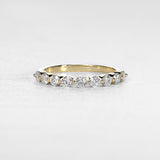 Shared Prong Band in Yellow Gold