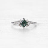 Camilla with Square Cut Teal Sapphire