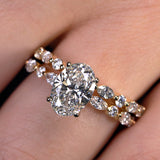 Alternating Marquise & Round Diamond Band