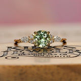 Fleur with Minty Green Montana Sapphire