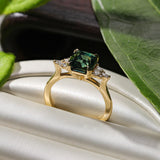 Fiona - with Green Mixed Radiant Sapphire