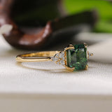 Fiona - with Green Mixed Radiant Sapphire