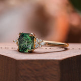 Fiona - with Green Mixed Radiant Sapphire