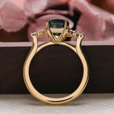 Fiona - with Green Mixed Radiant Sapphire