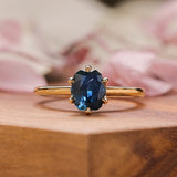 Goldie with Oval Cut Montana Sapphire
