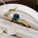 Goldie with Oval Cut Montana Sapphire