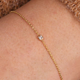 Bezel Bolo Bracelet in Yellow Gold