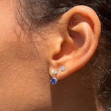 Something Blue - Blue Sapphire and Diamond Dangles