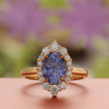 The Maya with Periwinkle Blue Sapphire