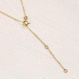 Bold Gold Solitaire Lab Created Diamond Necklace