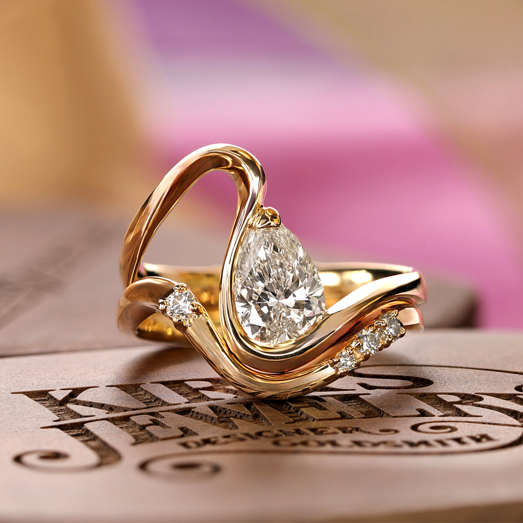 The Allegro shown with diamond accented shadow band
