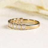 Bezel Set Emerald Cut Band
