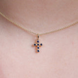 Sapphire Necklace Cross Necklace