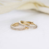 Diamond Huggie in Yellow Gold