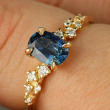 Moonlight with Oval Montana Sapphire