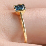 Norma with Square Cut  Blue Diamond