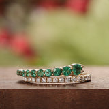 Emerald & Diamond Swoop Band