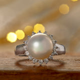 South Sea Pearl & Diamond Ring
