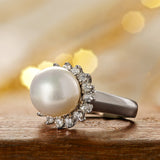 South Sea Pearl & Diamond Ring