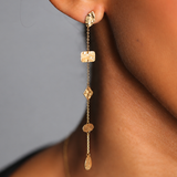 14KY Hammered Dangle Earrings
