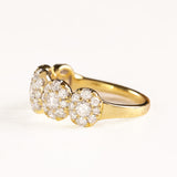 Oval Diamond Cluster Band