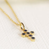 Sapphire Necklace Cross Necklace