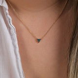Montana Sapphire Triangle Necklace