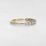 Shared Prong Band in Yellow Gold