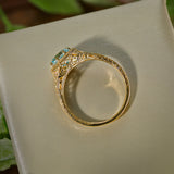 Blue Topaz Filigree Ring
