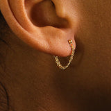 Double Chain Front-to-Back Earrings