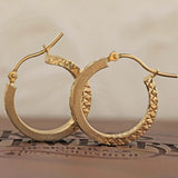 14KY Star D/C In & Out Hoop Earrings