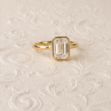 The Sloane with a Emerald Cut Diamond