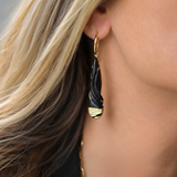 Steve Walters Black Jade, Titanium & Quartz Earrings