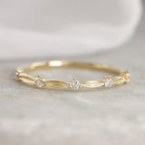 Delicate Leaf Band in Yellow Gold