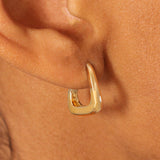 Tapered Squared Off Mini Hoop Earrings