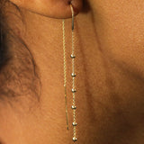 Bead Accent Threader Earrings