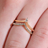 Double Chevron Diamond Band