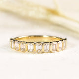 Bezel Set Emerald Cut Band