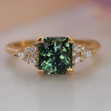 Fiona - with Green Mixed Radiant Sapphire