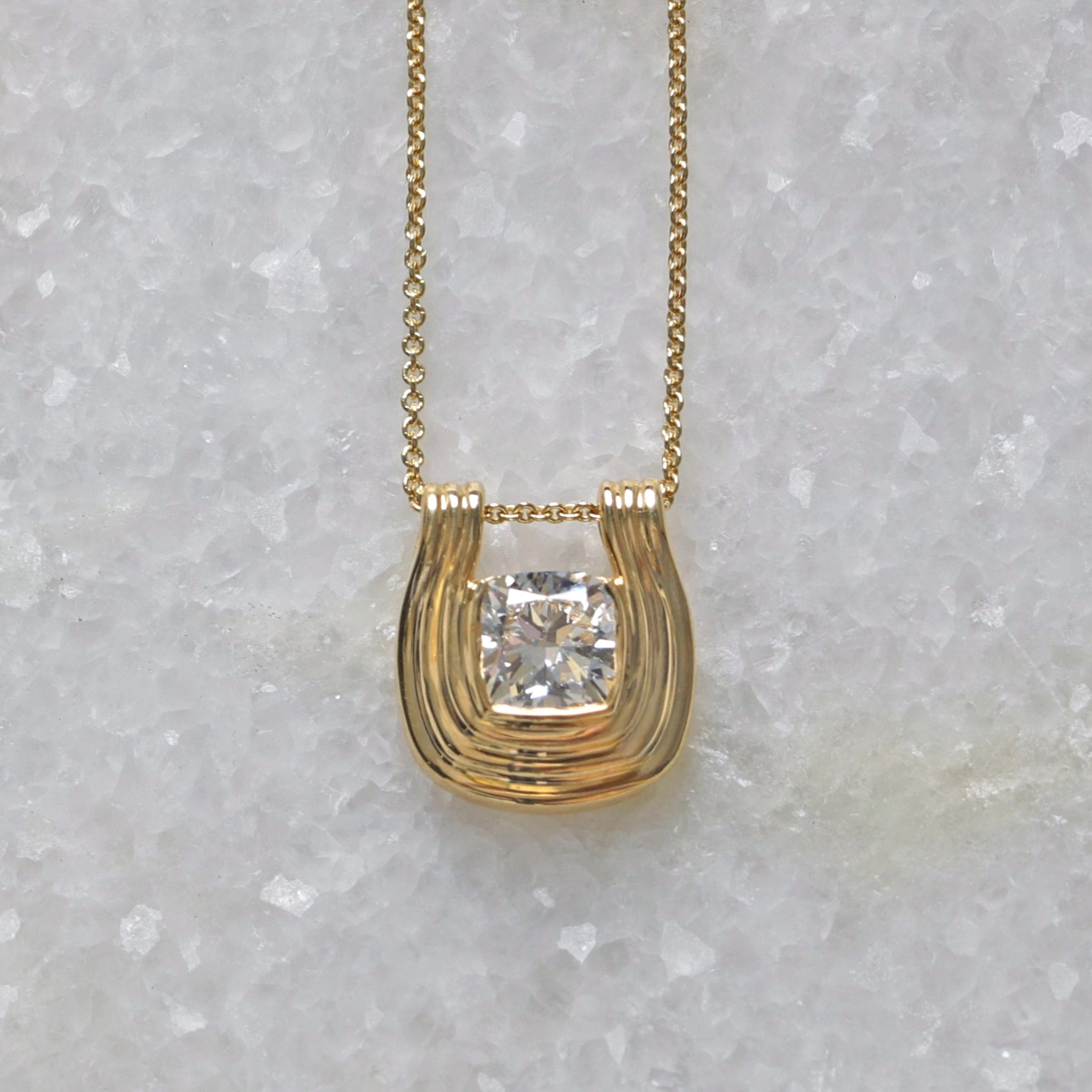 Art Deco Lab Grown Diamond Pendant