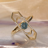 Montana Sapphire Art Deco Inspired