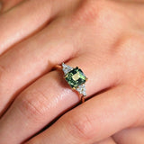 Fiona - with Green Mixed Radiant Sapphire